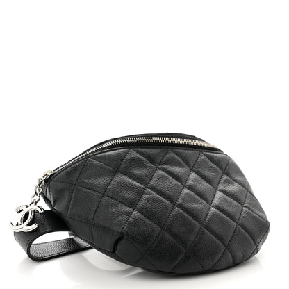 Chanel Grained Calfskin Quilted Waist Belt Bag Black 4 of 10