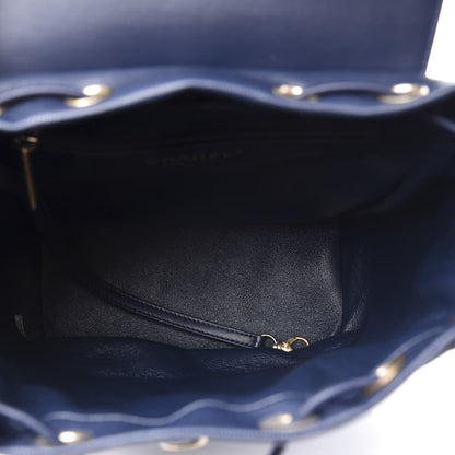 Chanel Caviar Quilted Filigree Backpack Navy 4 of 10