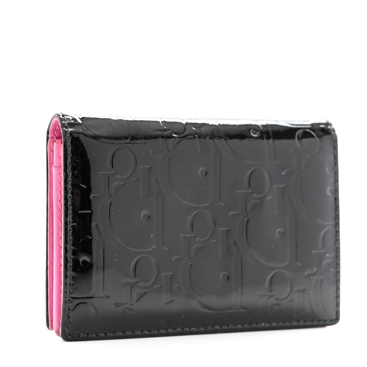 Christian Dior Patent Ultimate Card Holder Black Pink 3 of 11