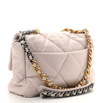Chanel Lambskin Quilted Large Chanel 19 Flap Light Purple 3 of 11