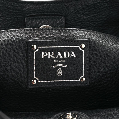 Prada Vitello Daino Shopping Tote Black 5 of 8