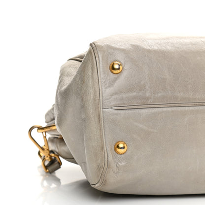 Prada Glace Calfskin Satchel Argilla 15 of 24