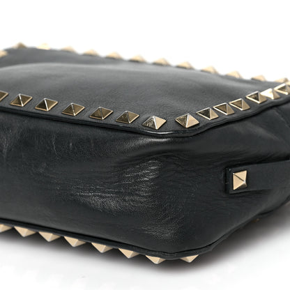 Valentino Garavani Pebbled Calfskin Rockstud Camera Crossbody Bag Black 8 of 8