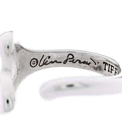 Tiffany Sterling Silver Elsa Peretti Open Heart Ring 52 6 5 of 5