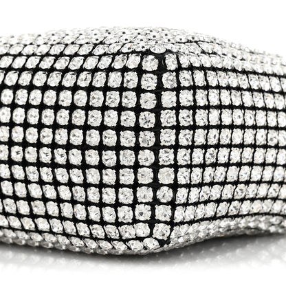 Alexander Wang Mesh Crystal Rhinestone Mini Heiress Pouch Black Silver 7 of 8