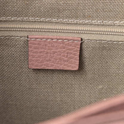 Gucci Dollar Calfskin Medium Interlocking G Top Handle Shoulder Bag Soft Pink 6 of 11