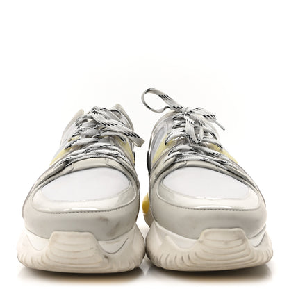 Fendi PVC Vitello Nappato Rete Womens Fancy Sneakers 39 Vetro Ghianda White 3 of 8