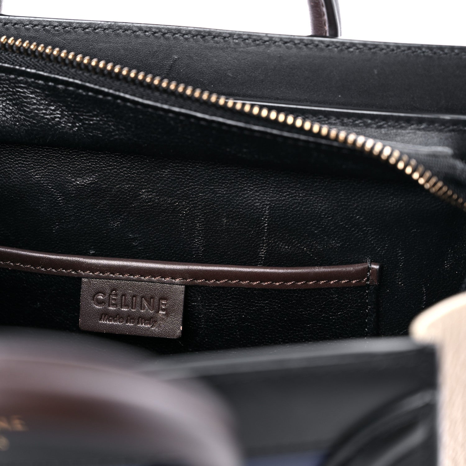 Celine Smooth Calfskin Bullhide Nano Tri-Color Luggage Indigo 12 of 24