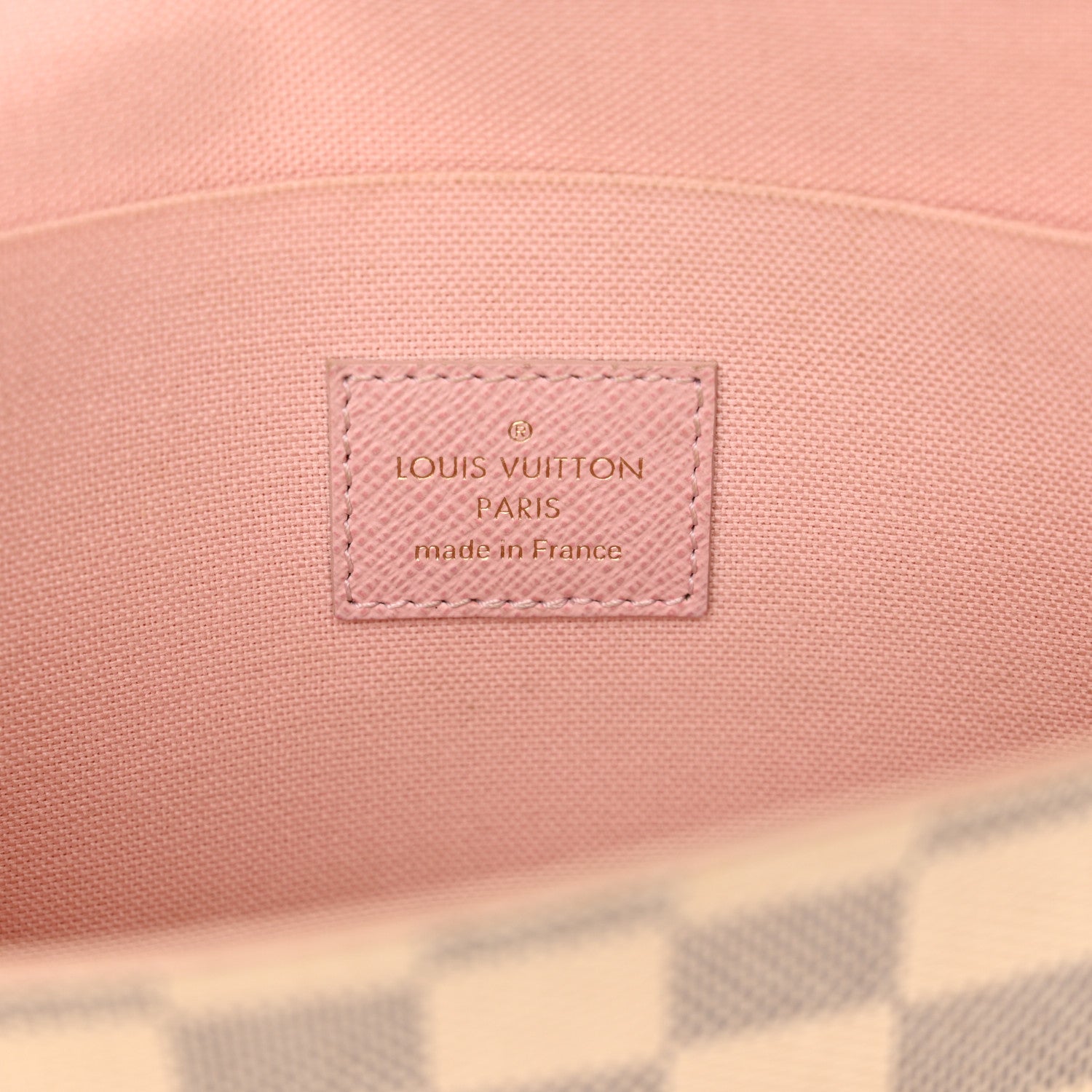 Louis Vuitton Damier Azur Pochette Felicie Chain Wallet Rose Ballerine 7 of 15
