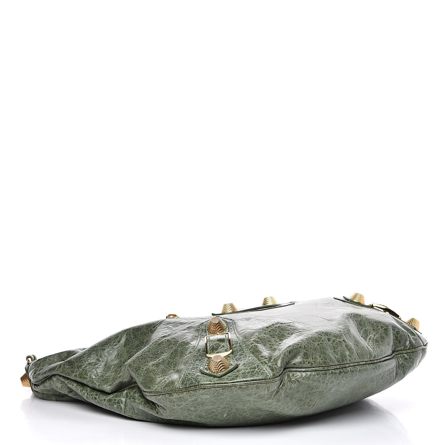 Agneau Giant 21 Gold Hardware Hobo Green