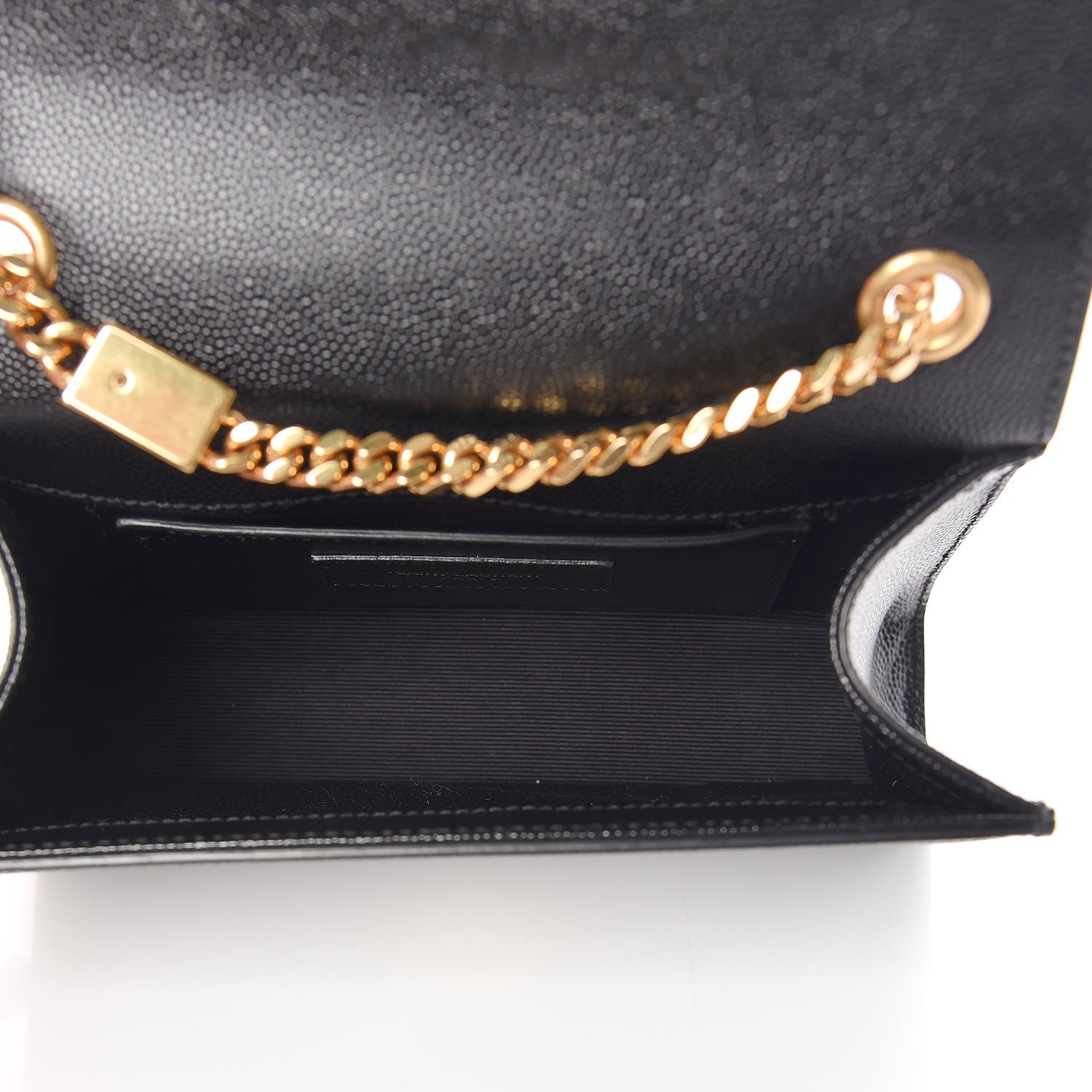 Saint Laurent Grain De Poudre Small Monogram Kate Satchel Black 4 of 7