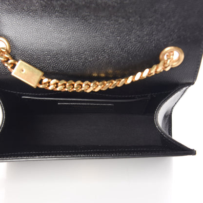 Saint Laurent Grain De Poudre Small Monogram Kate Satchel Black 4 of 7