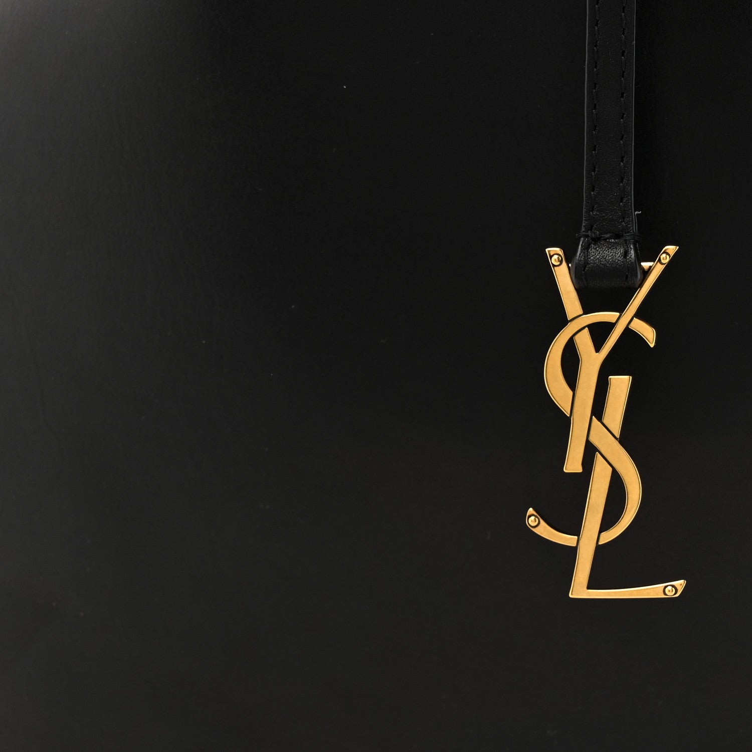 Saint Laurent Smooth Calfskin Paris VII Large Flat Hobo Black 10 of 13