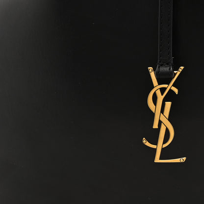 Saint Laurent Smooth Calfskin Paris VII Large Flat Hobo Black 10 of 13