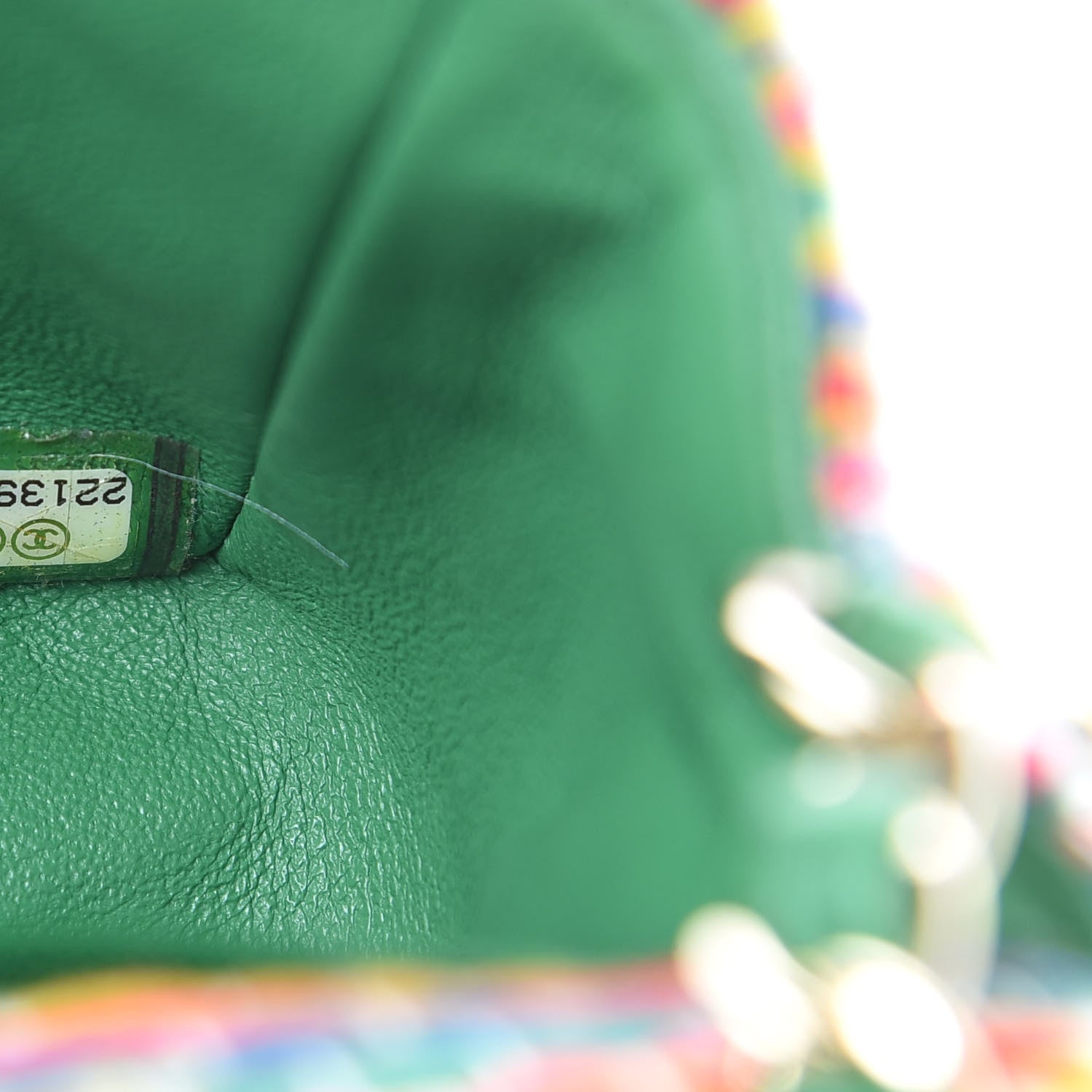 Chanel Tweed Quilted Mini Rectangular Flap Green Multicolor 7 of 10