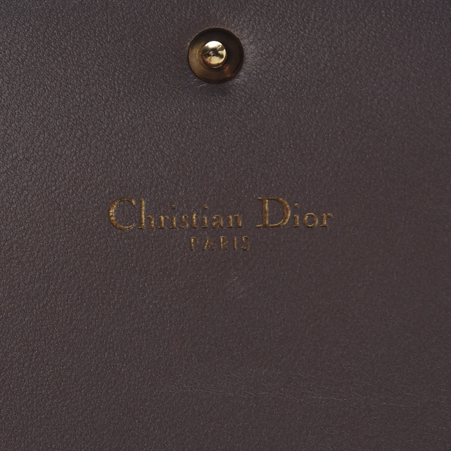 Metallic Calfskin J'adior Croisiere Chain Wallet Bronze