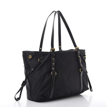 Prada Tessuto Nylon Saffiano Tote Nero Black 3 of 13