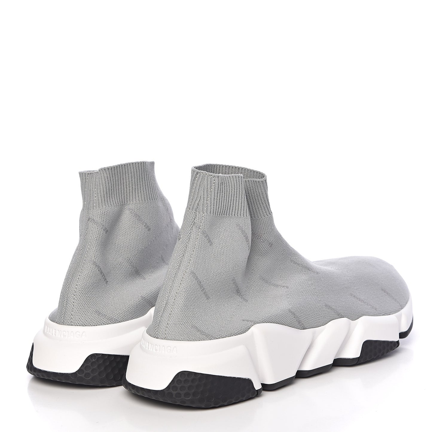 Neoprene Knit Allover Logo Mens Speed Sneakers 41 Grey