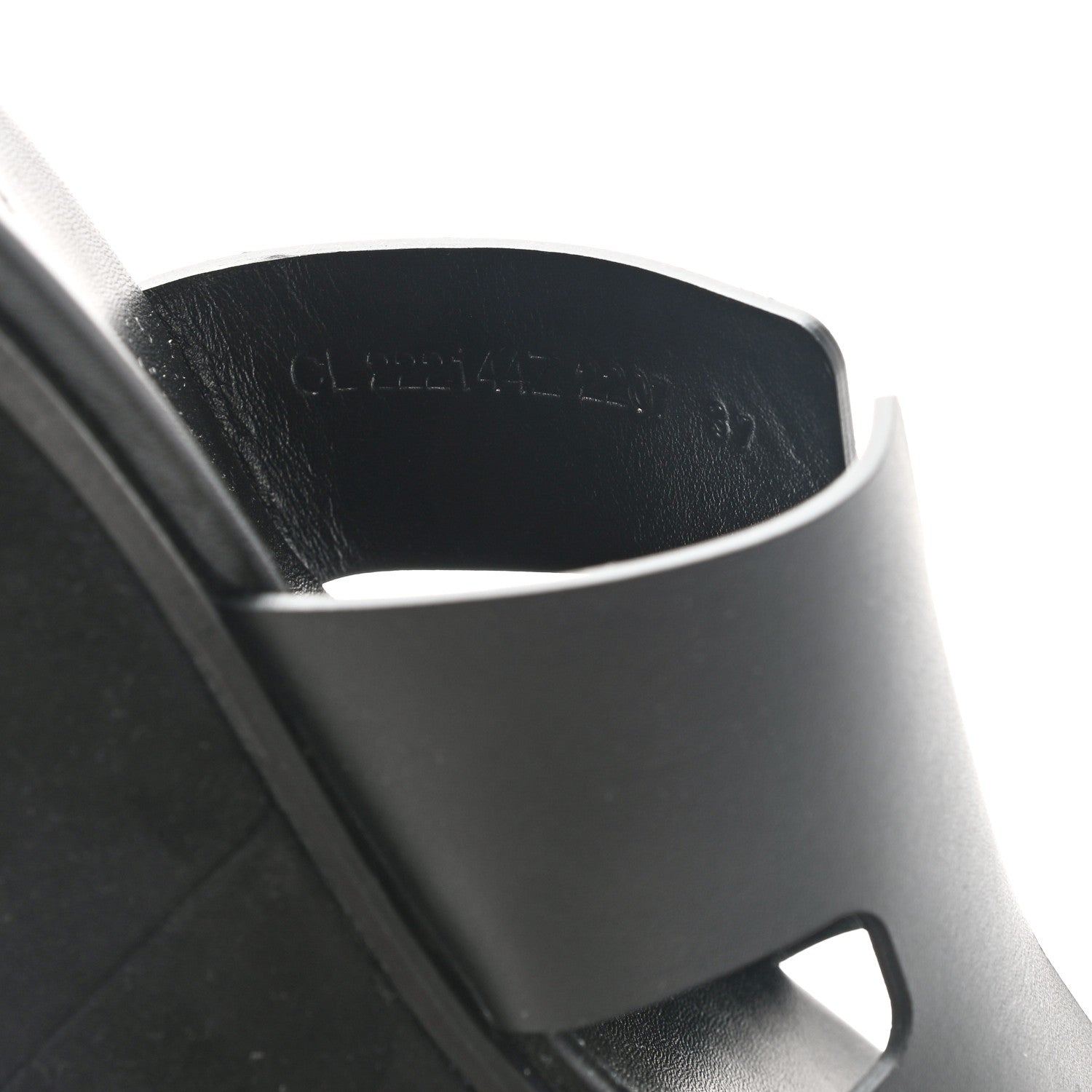 Hermes Calfskin Suede Eze 30 Sandals 37 Black 8 of 9