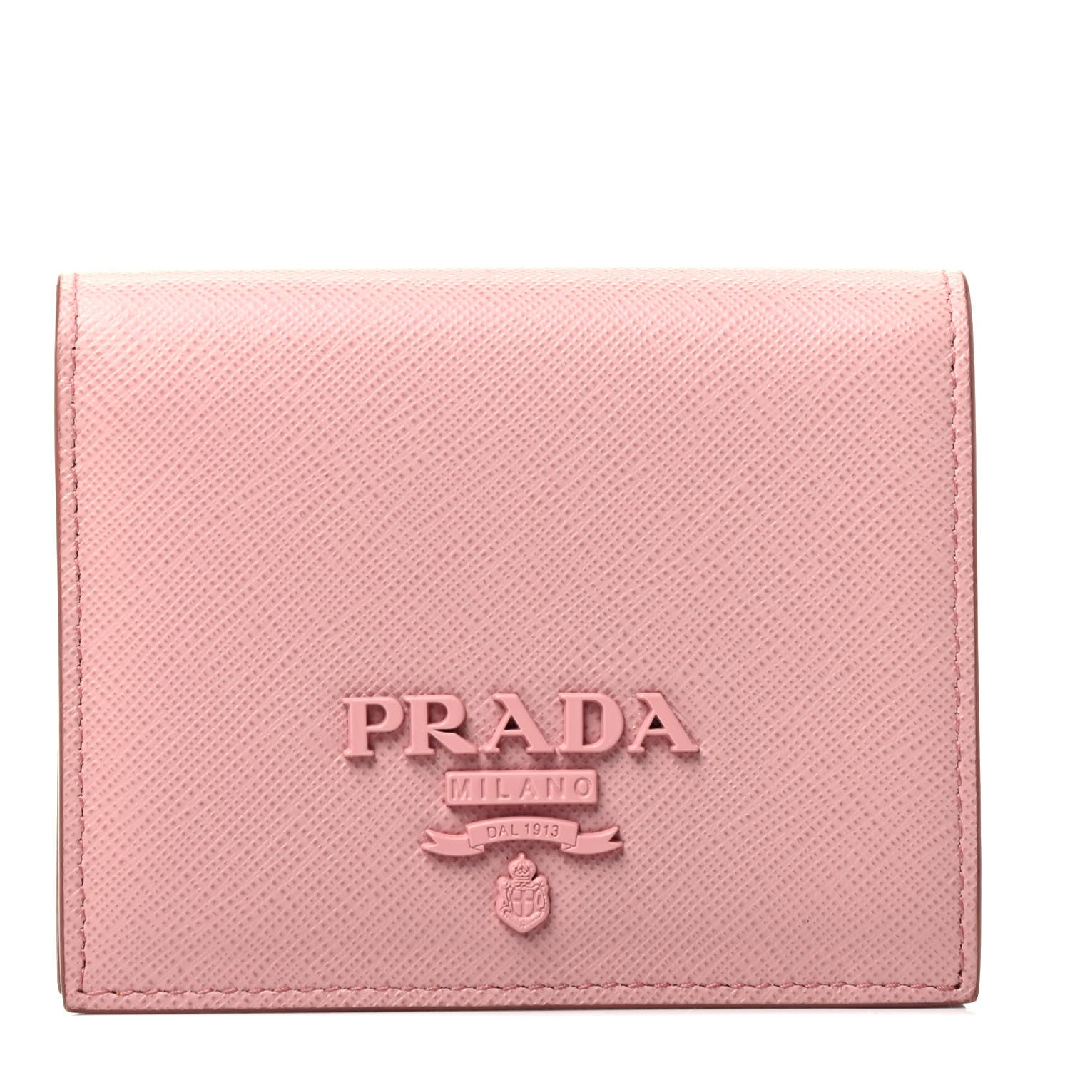 Prada Saffiano Shine Monochrome Bi-Fold Wallet Petalo 1 of 4