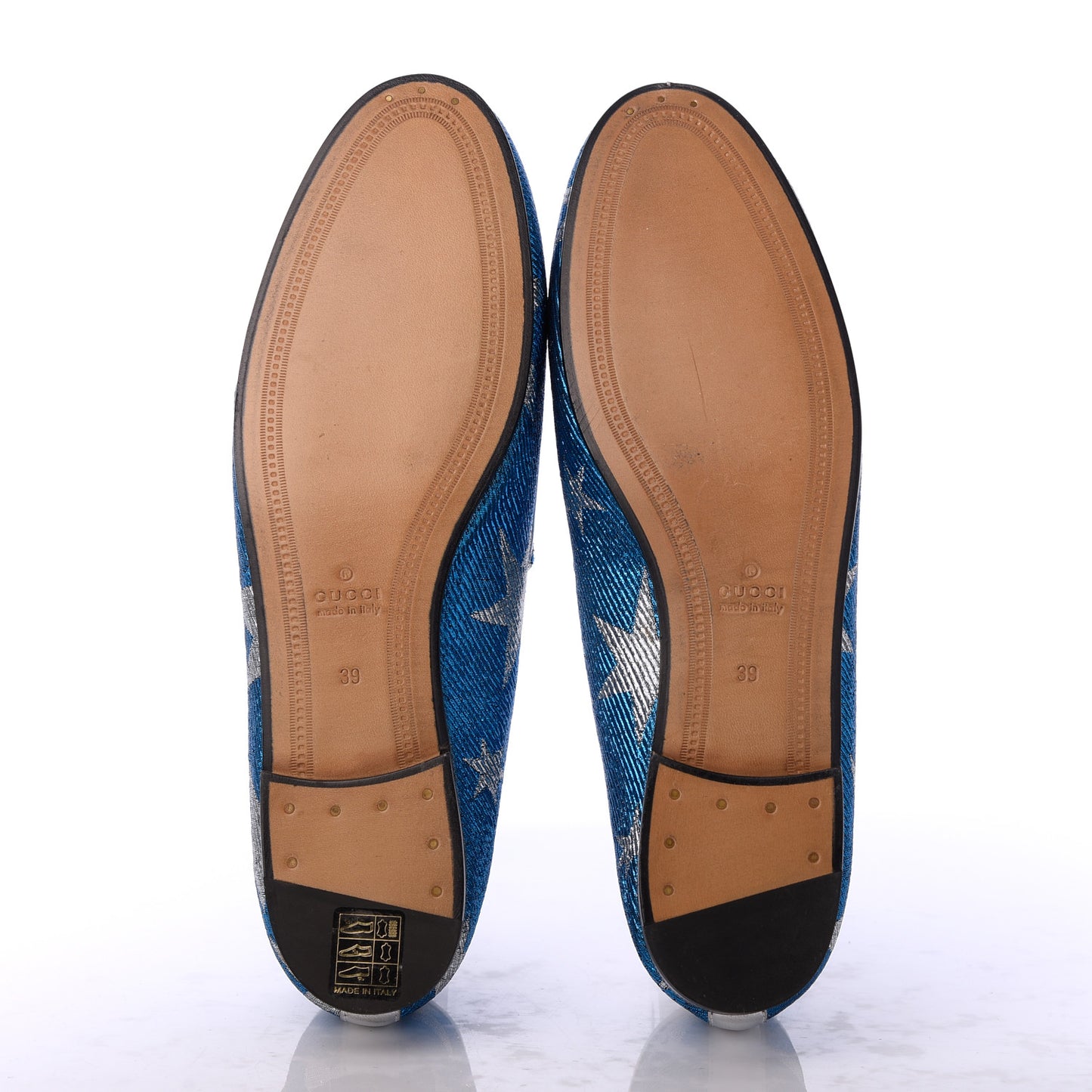 Lurex Calfskin Starry Sky Womens Jordaan Loafers 39 Bluette Silver