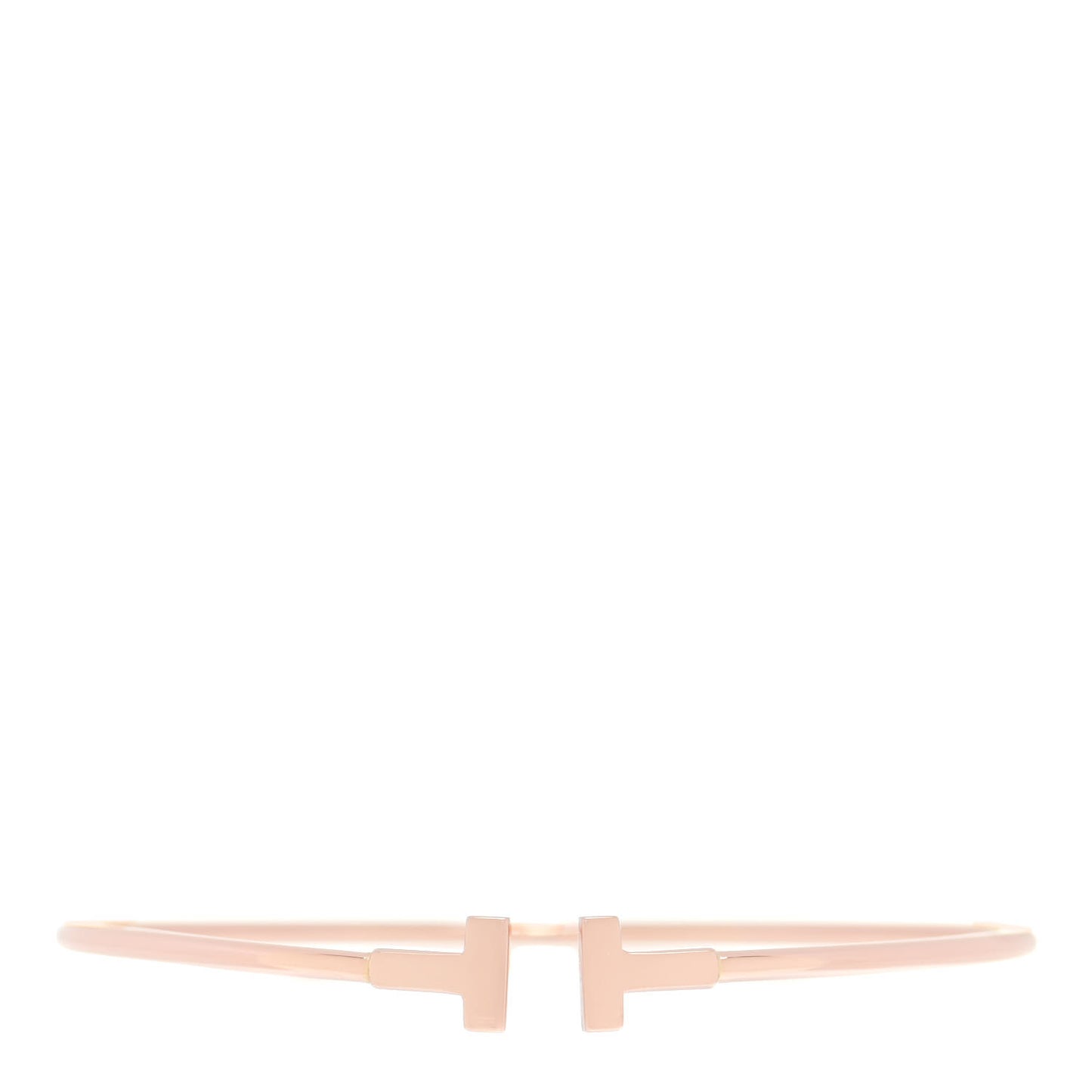 18K Rose Gold Narrow T Wire Bracelet