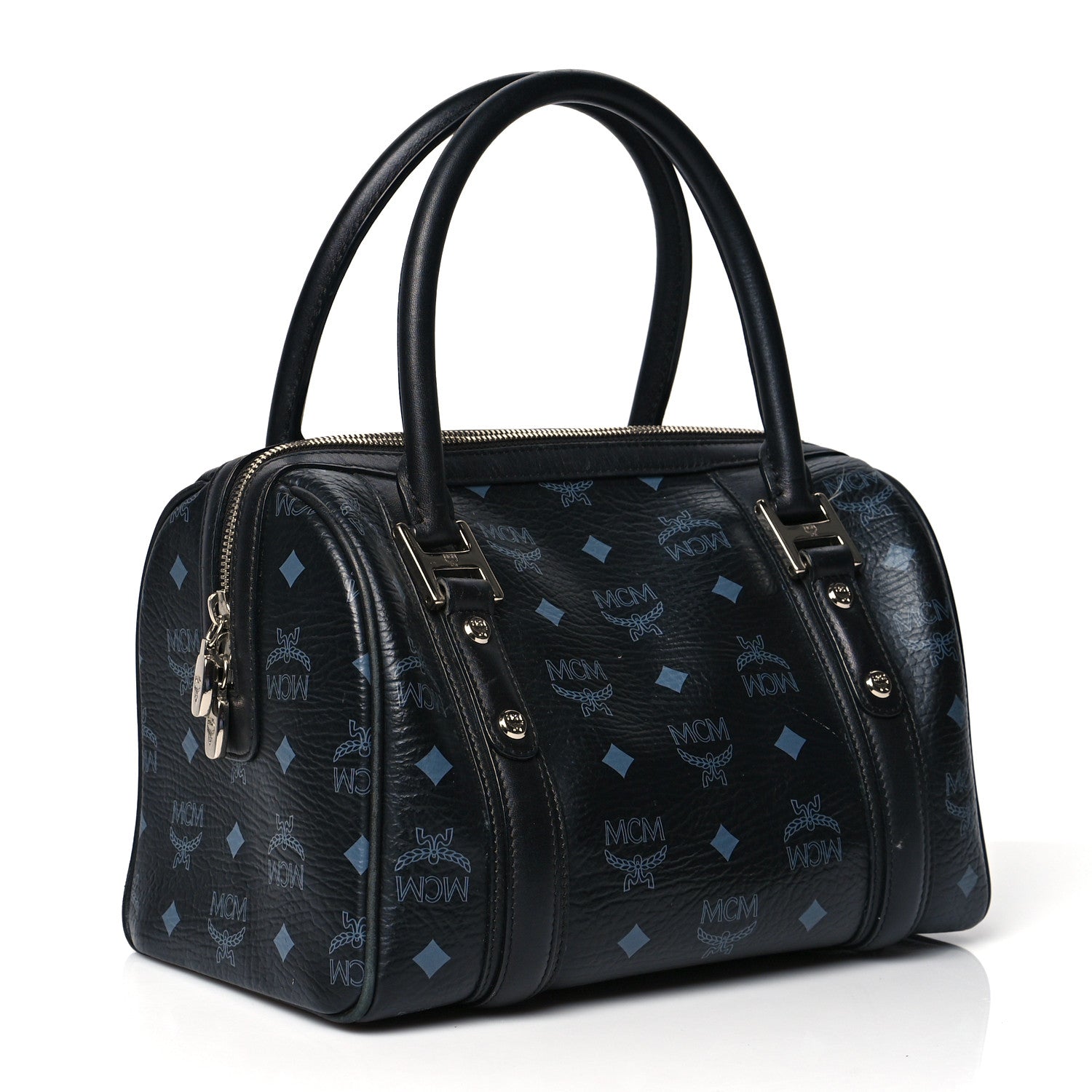 MCM Visetos Boston Bag Black 1085248 – FASHIONPHILE