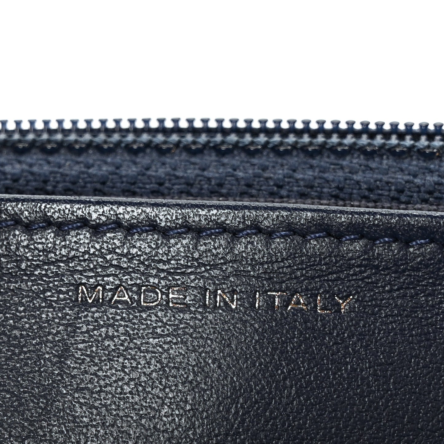 Caviar Quilted Wallet on Chain WOC Navy Blue