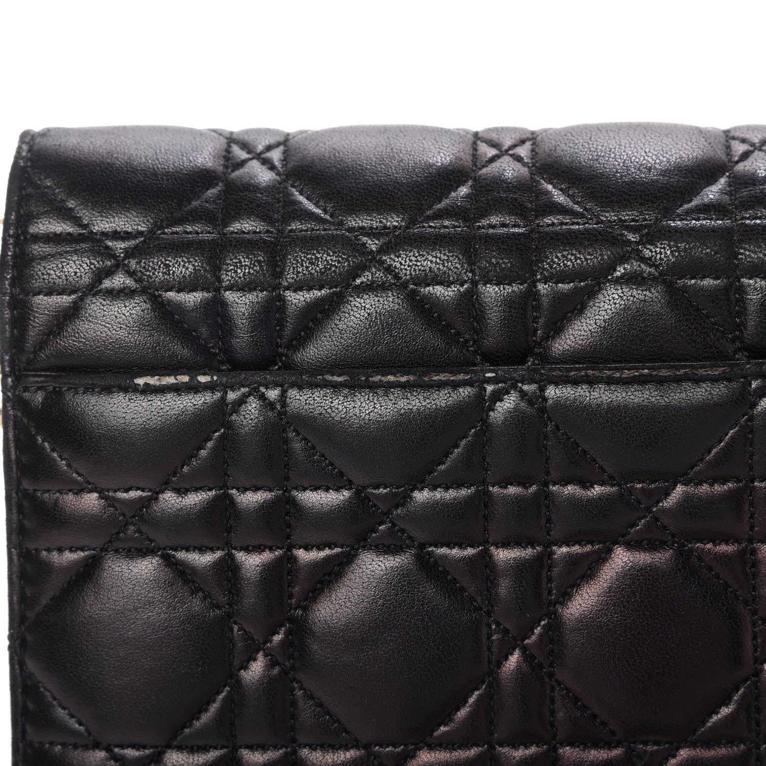 Christian Dior Lambskin Cannage Miss Dior Promenade Pouch Black 10 of 11