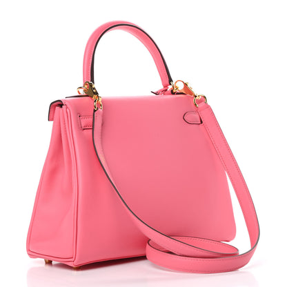 Hermes Swift Kelly Retourne 25 Rose Azalee 3 of 11