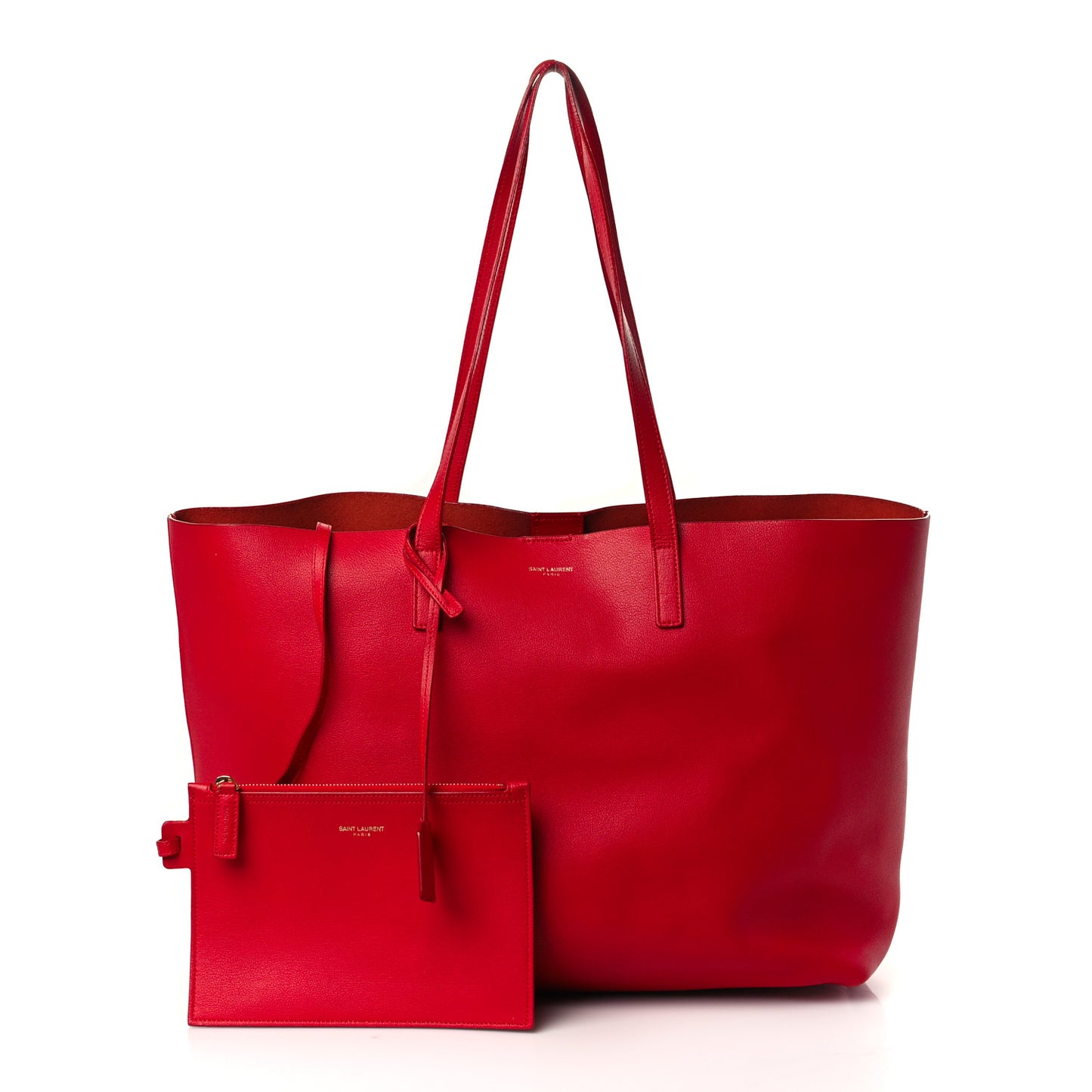 Calfskin Large Shopping Tote Rouge Eros