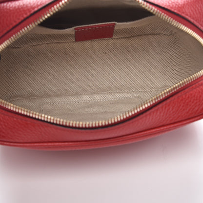 Gucci Pebbled Calfskin Small Soho Disco Bag Tabasco Red 5 of 7