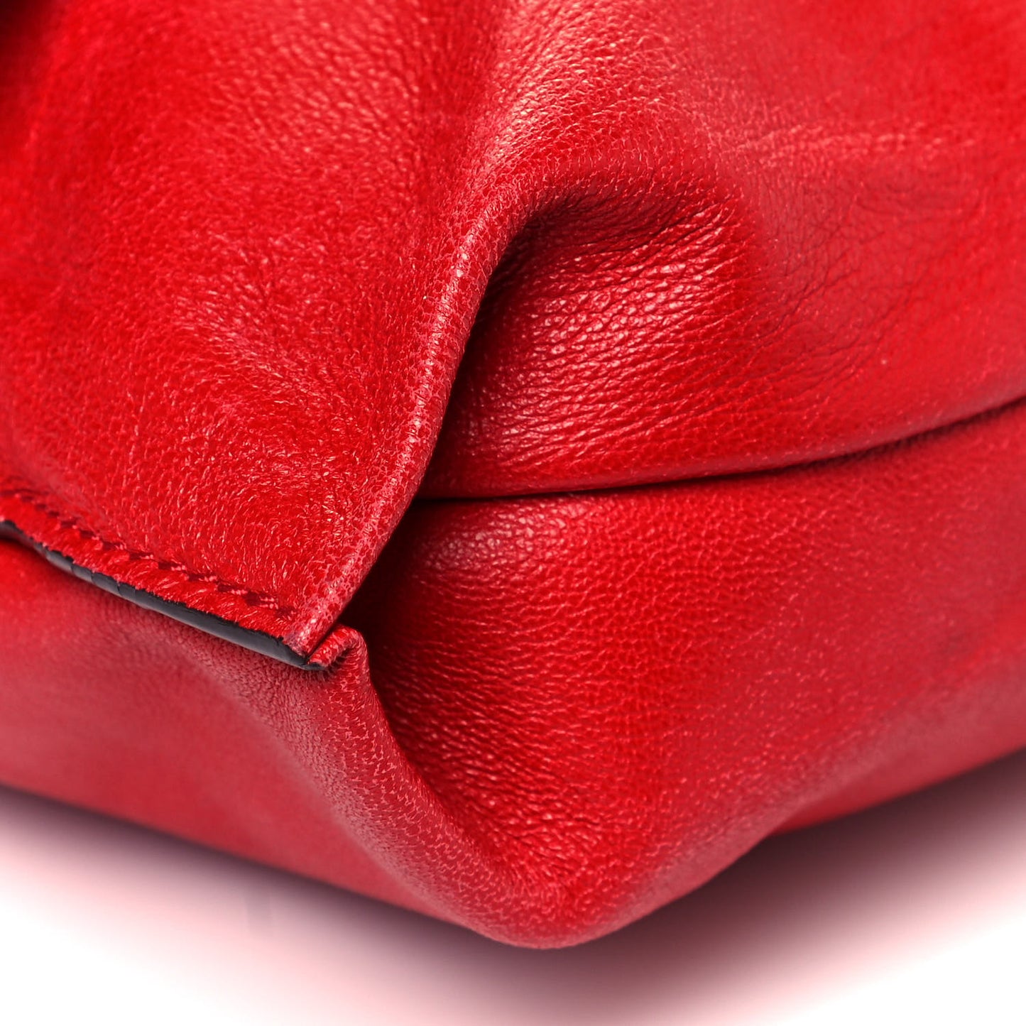 Ramskin Large Alix Padlock Zip Shoulder Bag Flame Red
