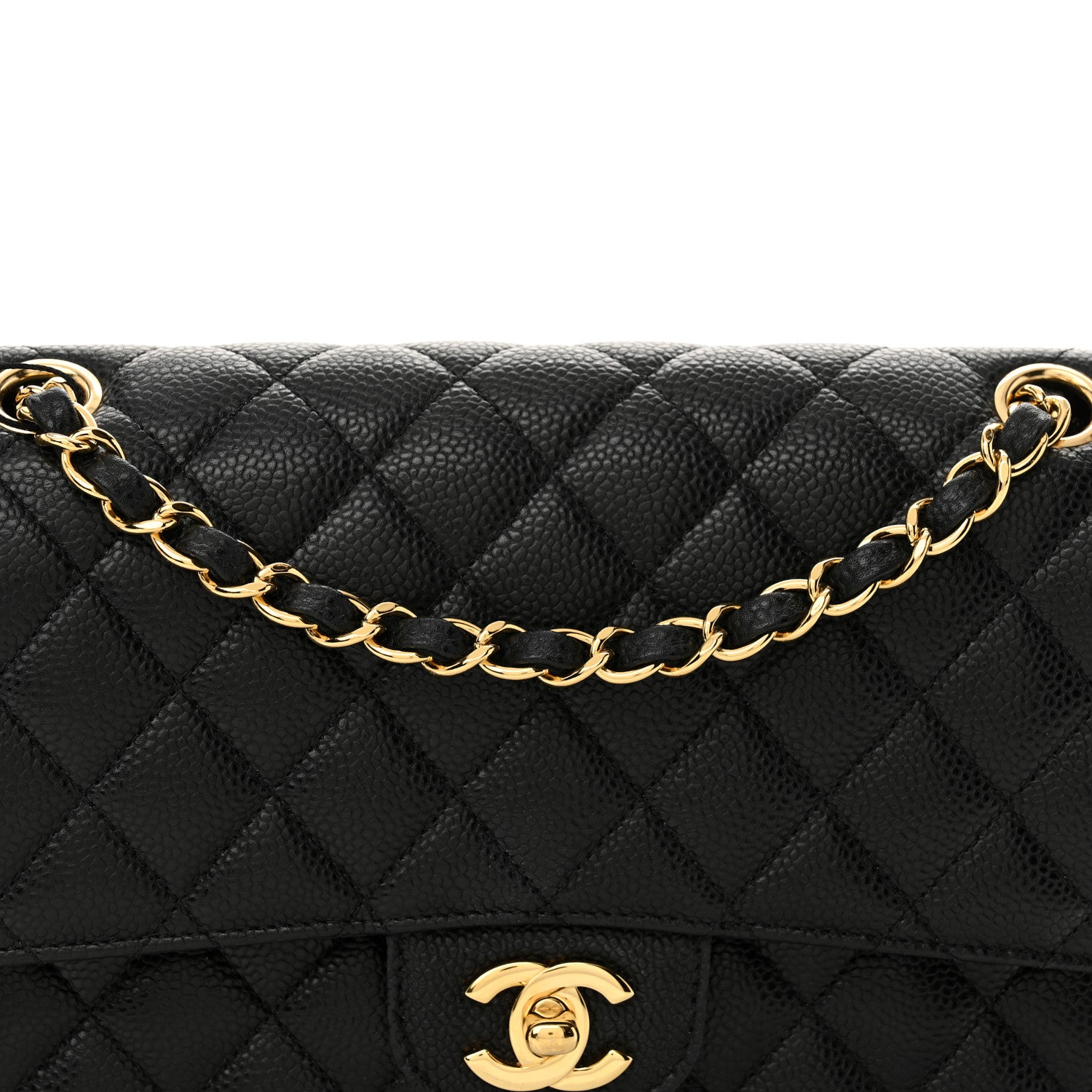 Chanel Caviar Quilted Medium Double Flap Black 8 of 11