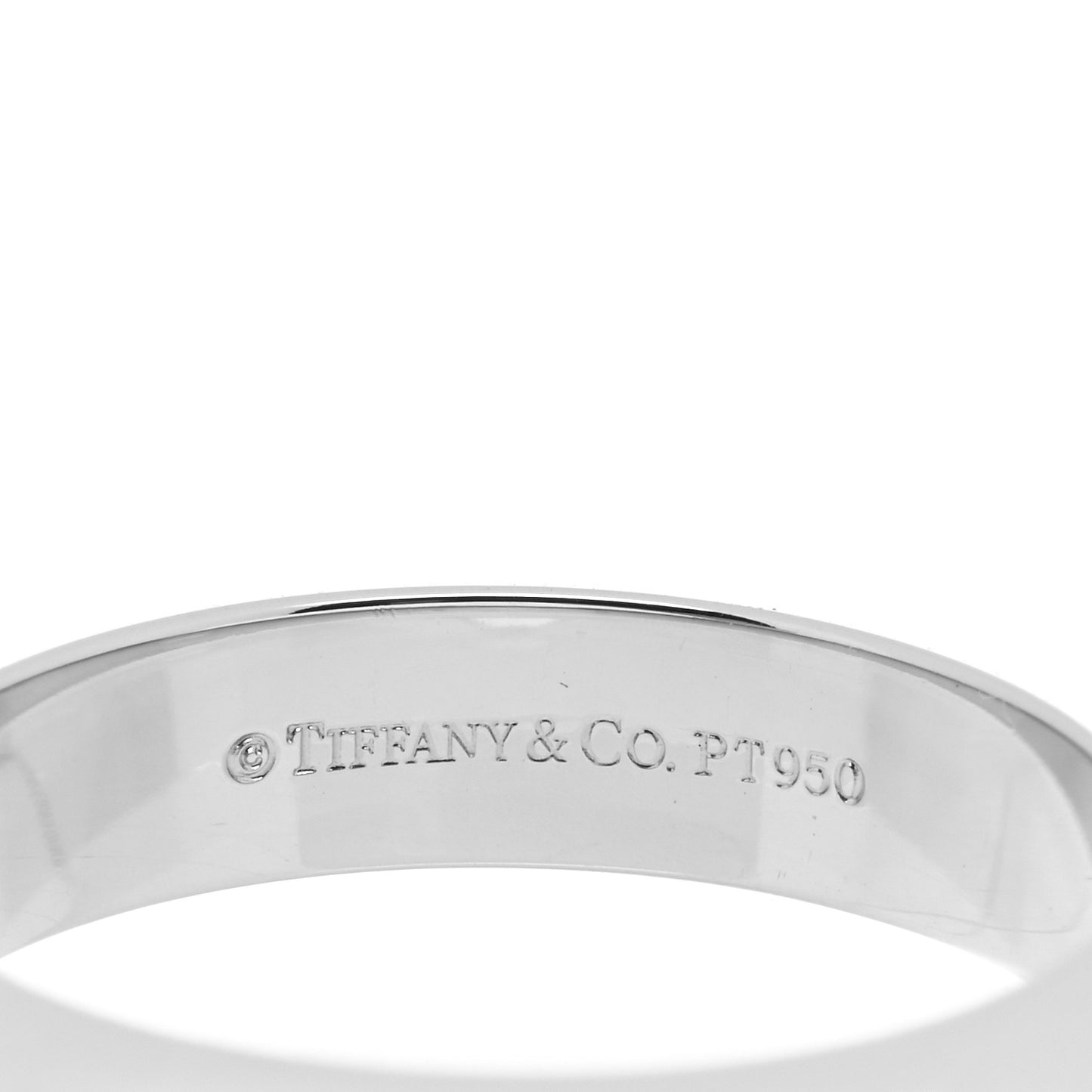 Platinum 4mm Knife Edge Band Ring 51 5.75