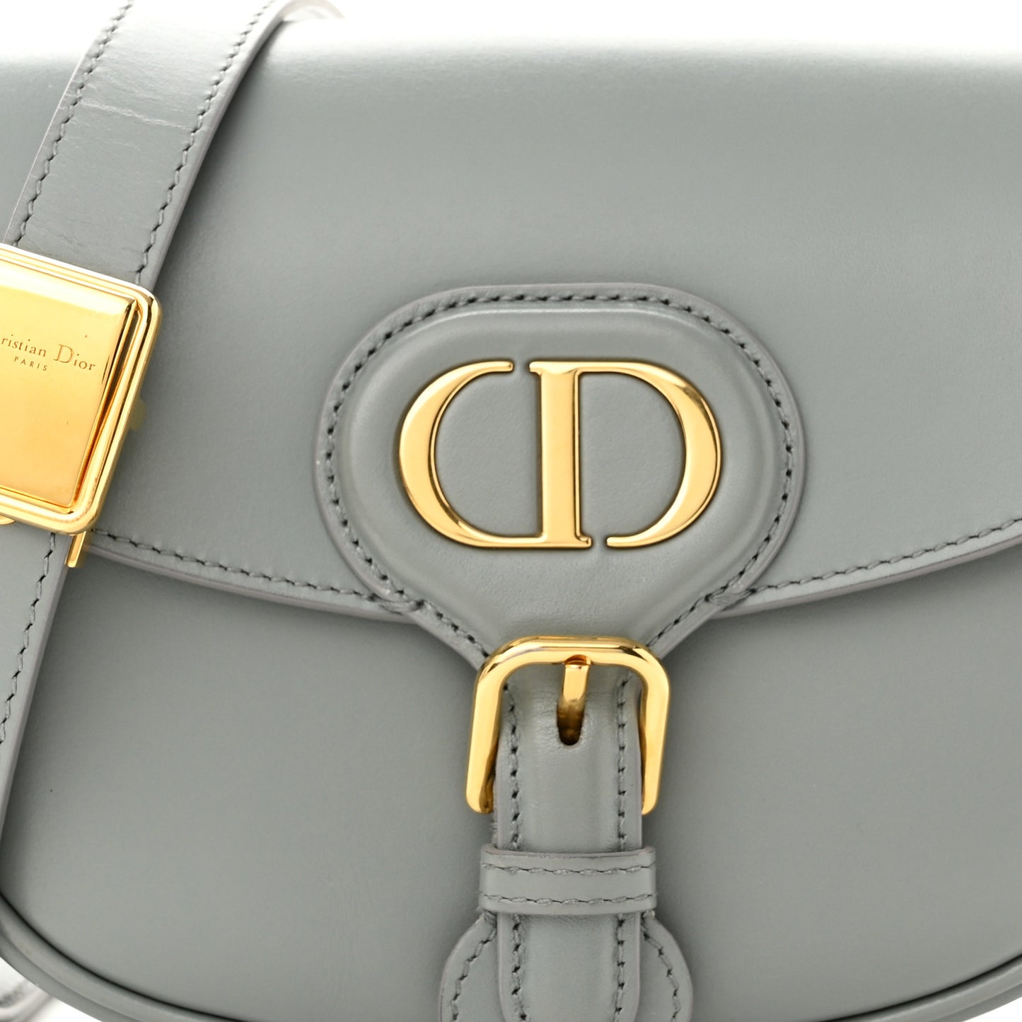 Box Calfskin Small Bobby Bag Gray