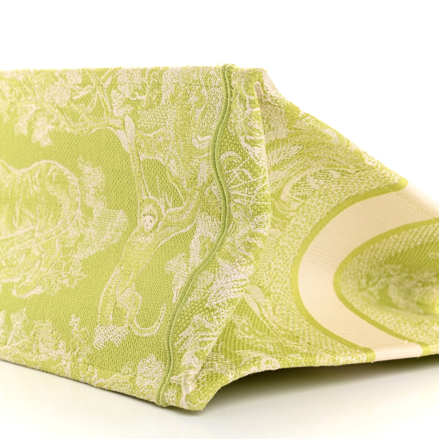 Canvas Embroidered Medium Dioriviera Toile De Jouy Book Tote D-Lite Green