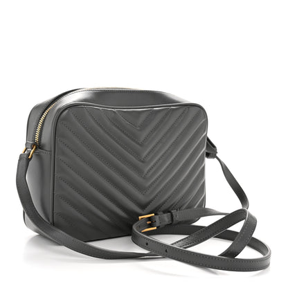 Saint Laurent Calfskin Matelasse Monogram Lou Camera Bag Storm 3 of 10