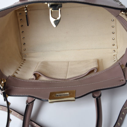 Valentino Garavani Vitello Small Rockstud Double Handle Tote Poudre 5 of 26