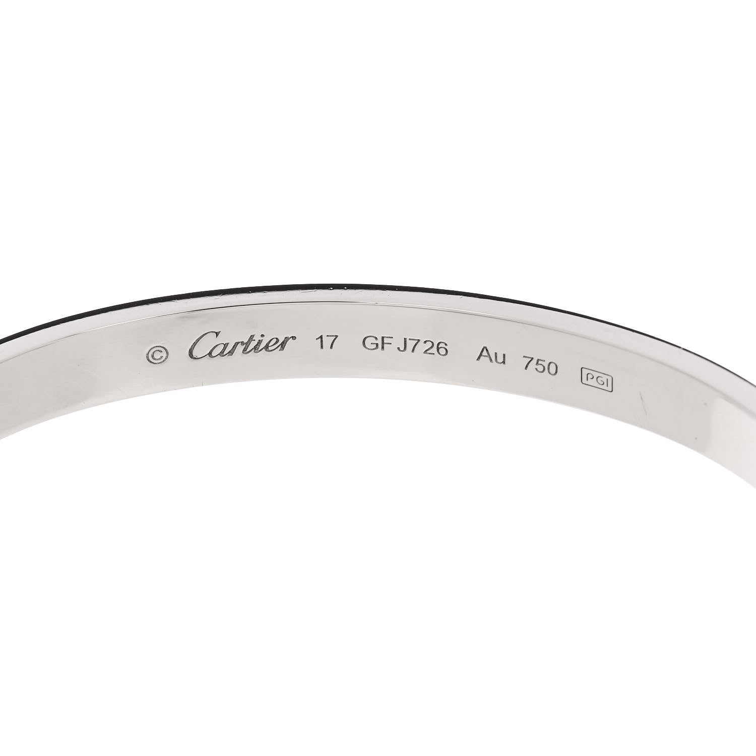 Cartier 18K White Gold LOVE Bracelet 17 5 of 7