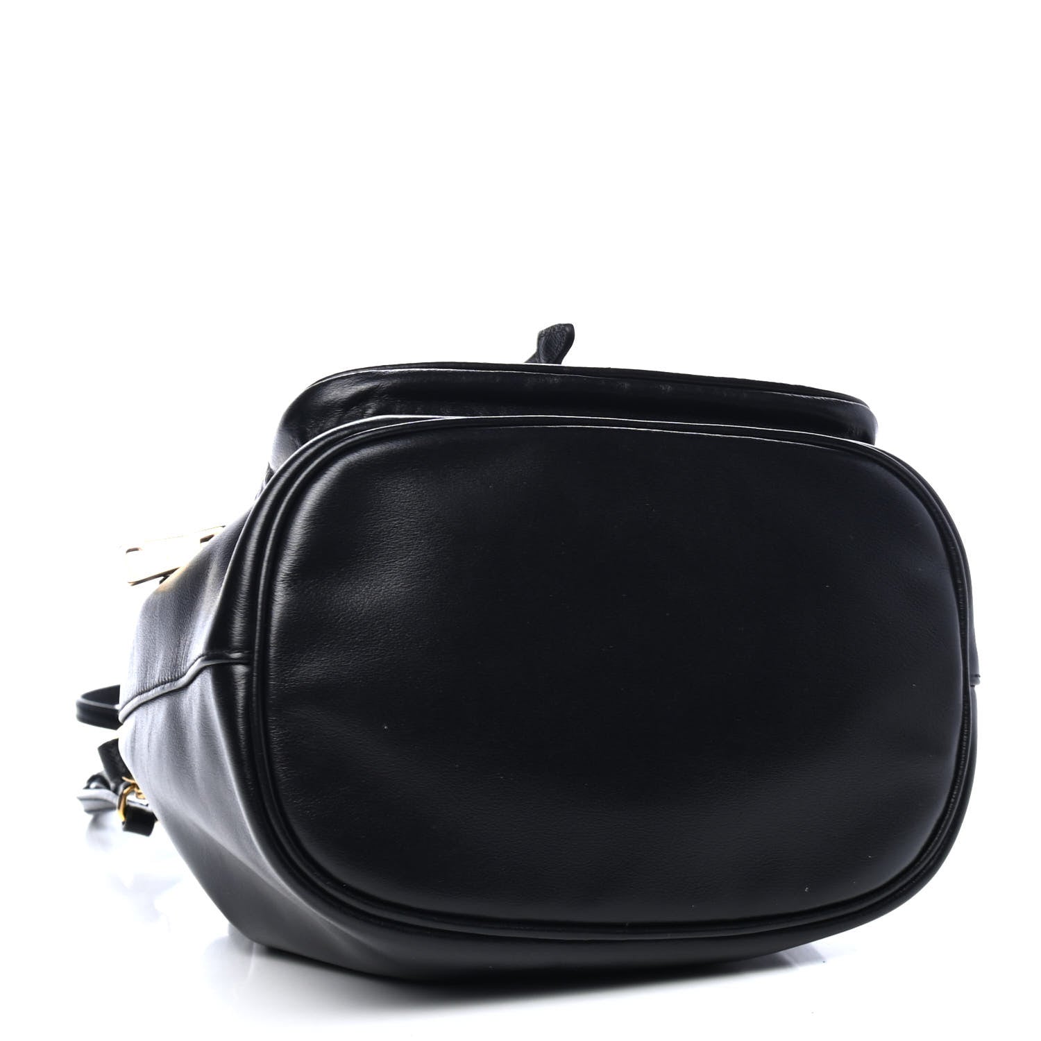 Prada Light Calfskin Saffiano Mini Bucket Crossbody Bag Black 3 of 4