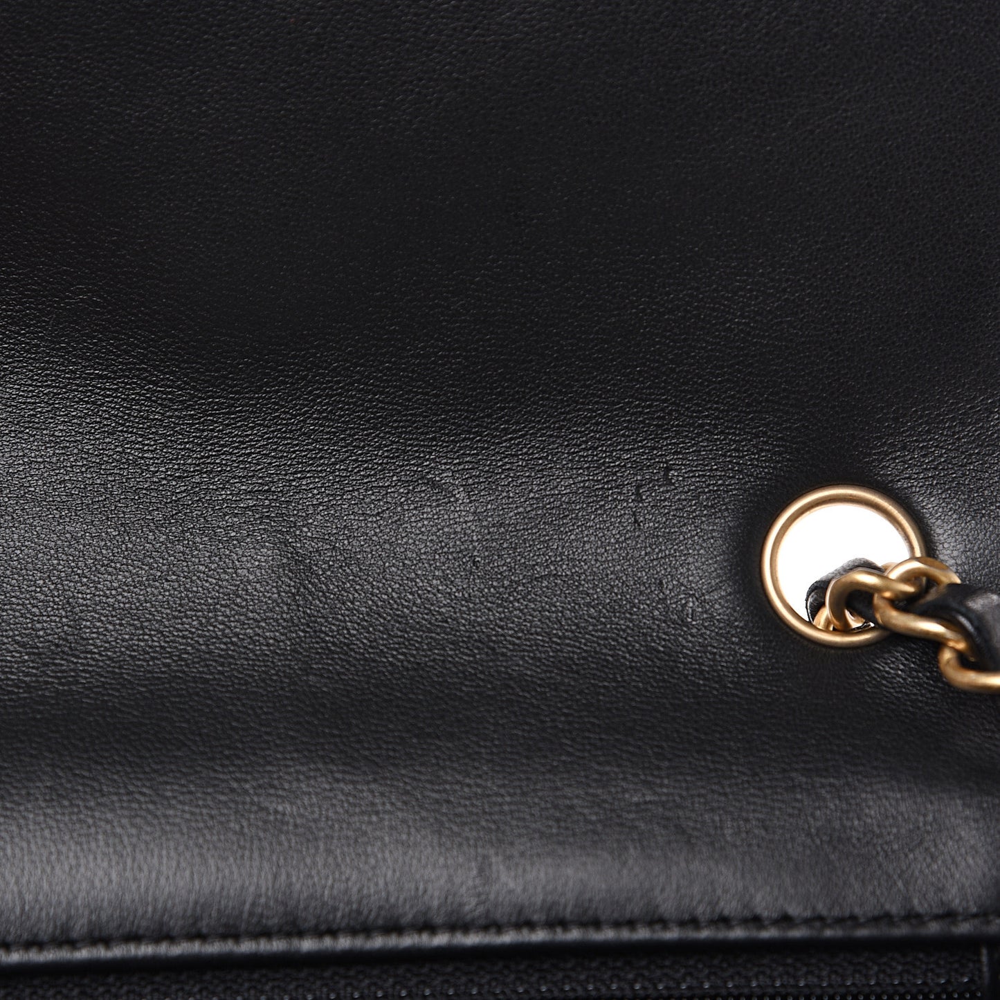 Lambskin Quilted Mini Rectangular Flap Black