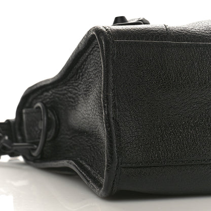 Balenciaga Chevre Black Metallic Edge Hardware S City Black 7 of 8