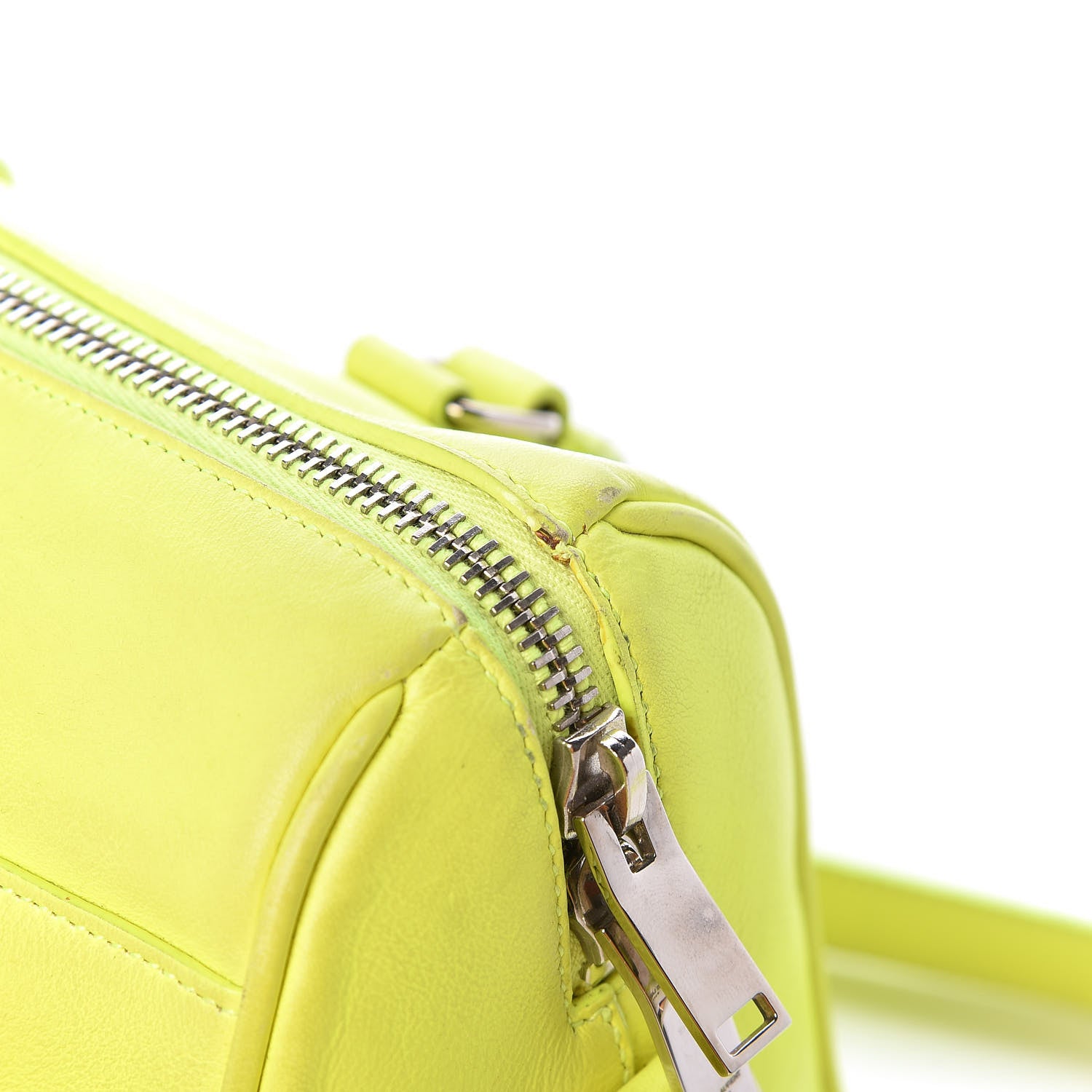 Saint Laurent Calfskin Classic Baby Duffle Neon Yellow 7 of 13