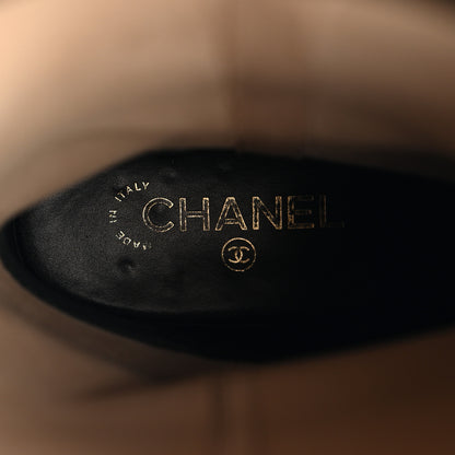 Chanel Calfskin Cap Toe CC Riding Boots 39 Black 17 of 25