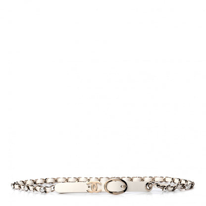 Chanel Lambskin CC Pearl Chain Belt 75 White 1 of 4