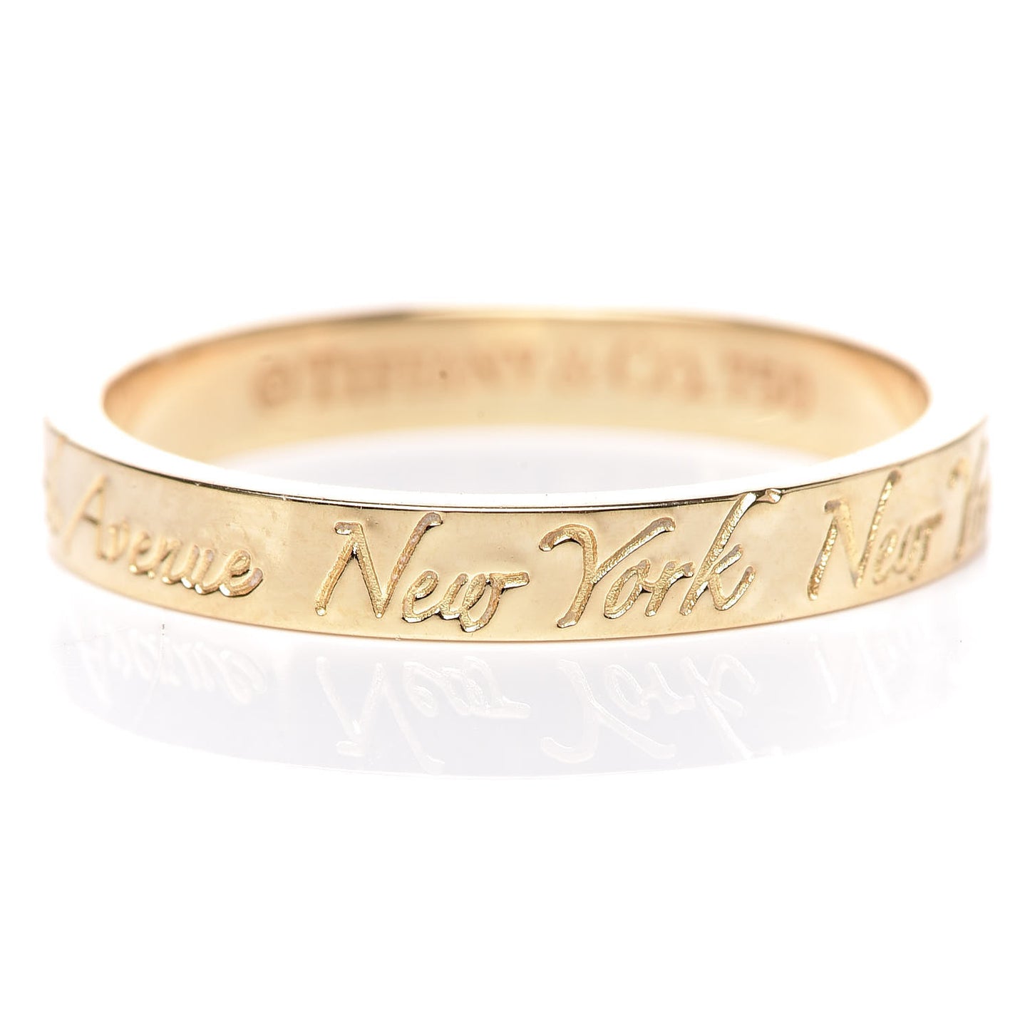 18K Yellow Gold Notes Ring 53 6.25
