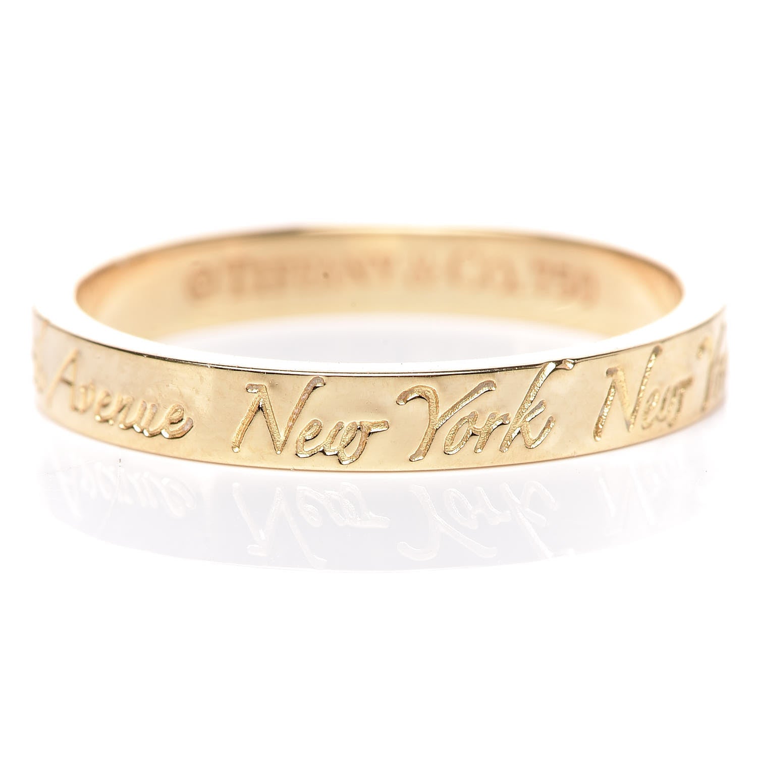 Tiffany 18K Yellow Gold Notes Ring 53 6.25 5 of 6