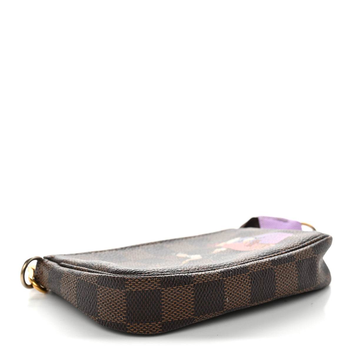 Louis Vuitton Damier Ebene Illustre Mini Pochette Accessories Violet 4 of 11