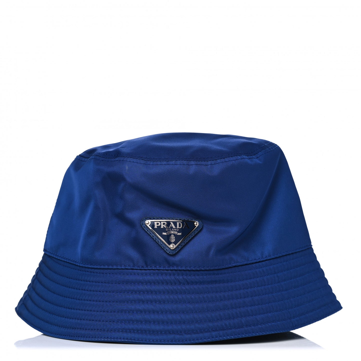 Nylon Metal Triangle Logo Mens Bucket Hat M Bluette